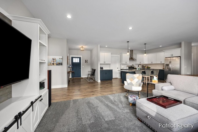 view of carpeted living room