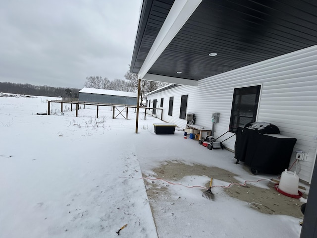 view of snowy yard