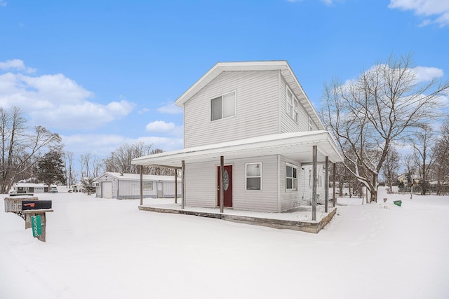 exterior space with a porch