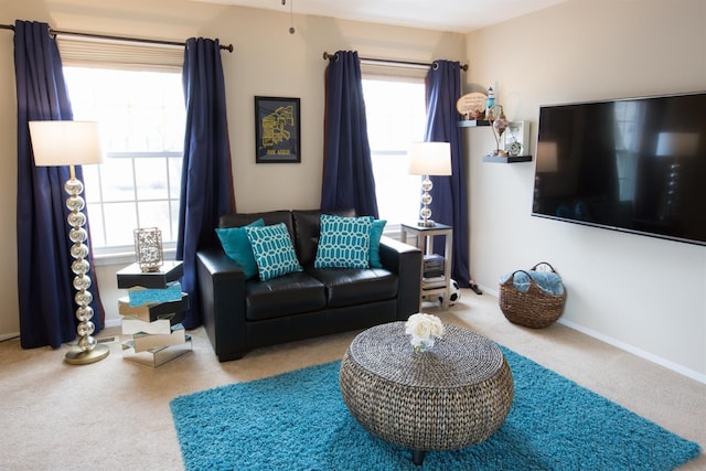 view of carpeted living room