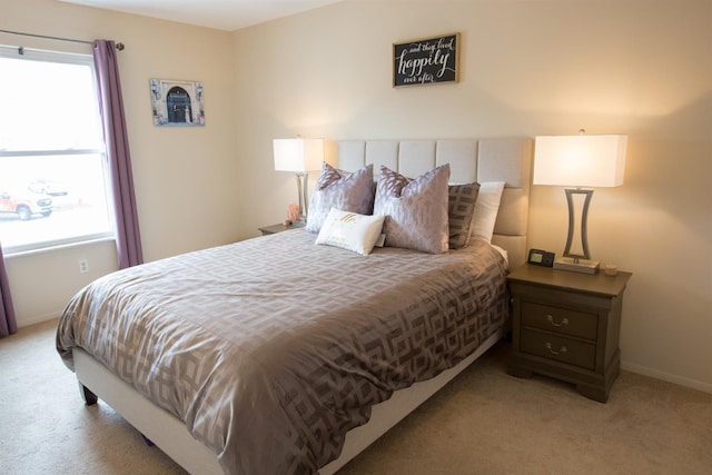 view of carpeted bedroom