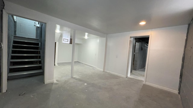 view of basement