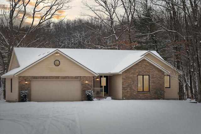 view of front facade with a garage