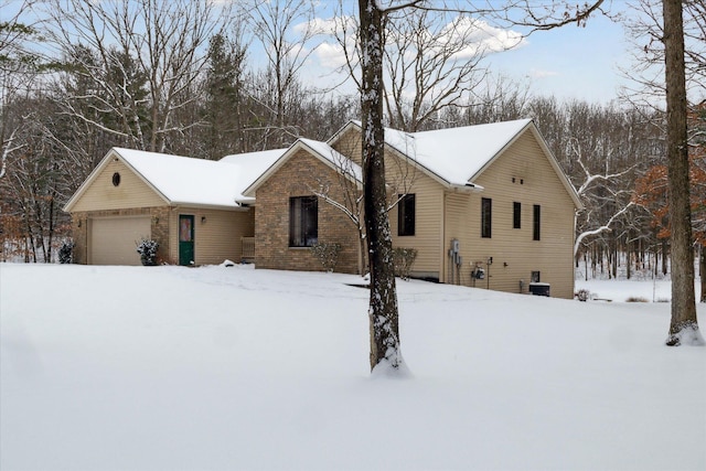 view of snowy exterior