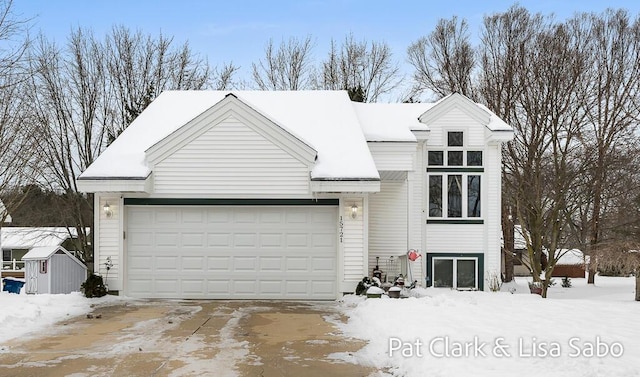 view of front of home featuring a garage