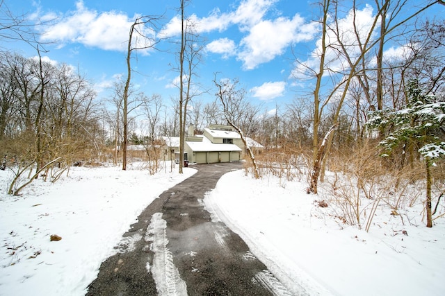 view of snowy yard