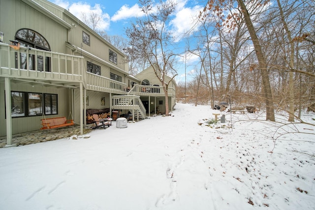 view of snowy yard