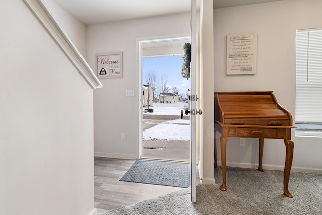 entryway featuring light wood-type flooring