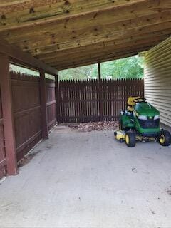 view of patio / terrace with a carport