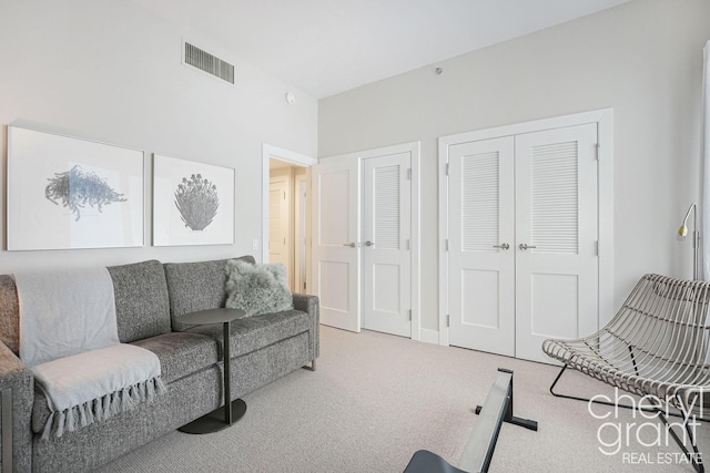 view of carpeted living room