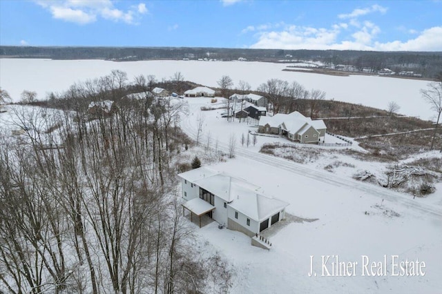 view of snowy aerial view