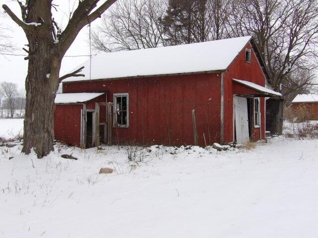 view of snow covered structure