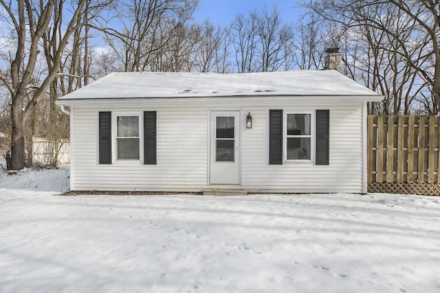 view of front of home