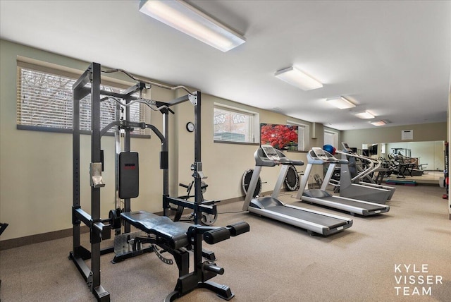 view of exercise room