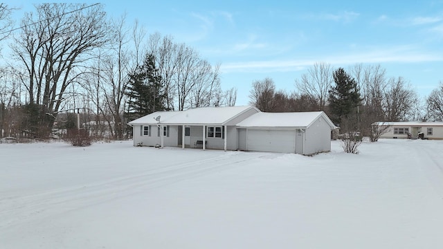 view of front facade with a garage