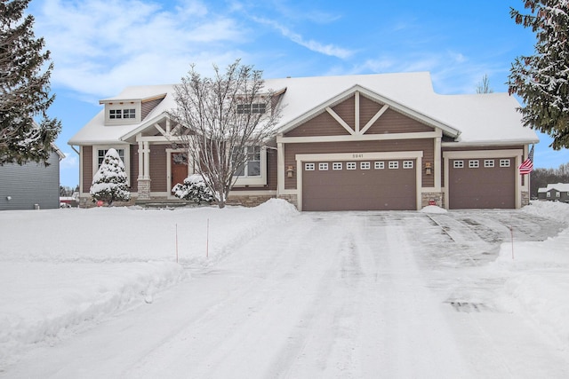 craftsman-style house with a garage