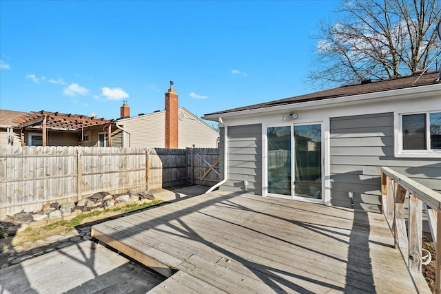 view of wooden terrace