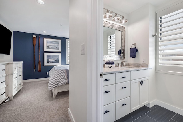 bathroom with vanity