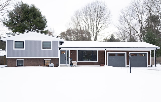 tri-level home featuring a garage