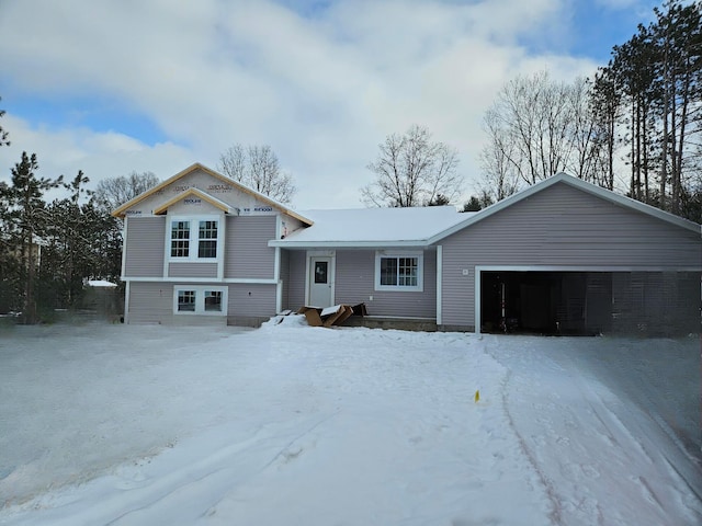 view of front of home featuring a garage