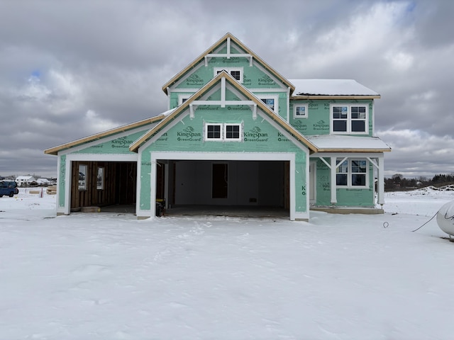 view of front facade with a garage