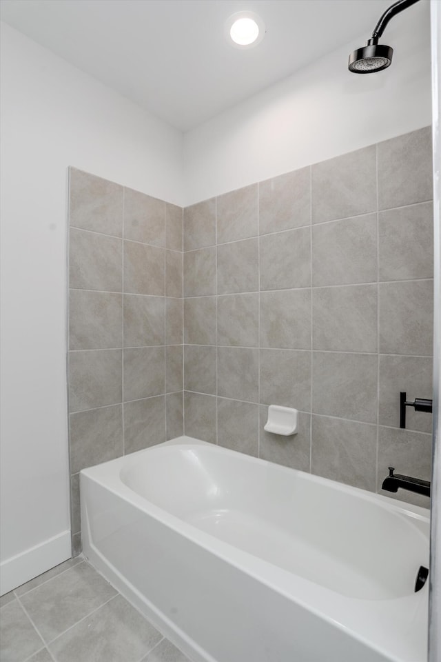 bathroom with shower / bathing tub combination and tile patterned floors