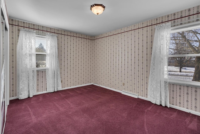 view of carpeted spare room