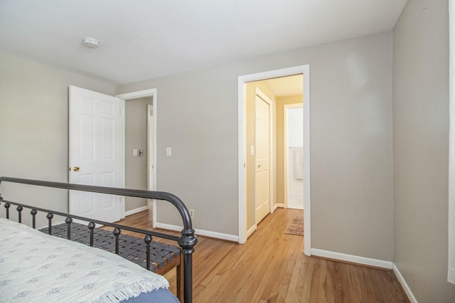 bedroom featuring light hardwood / wood-style floors