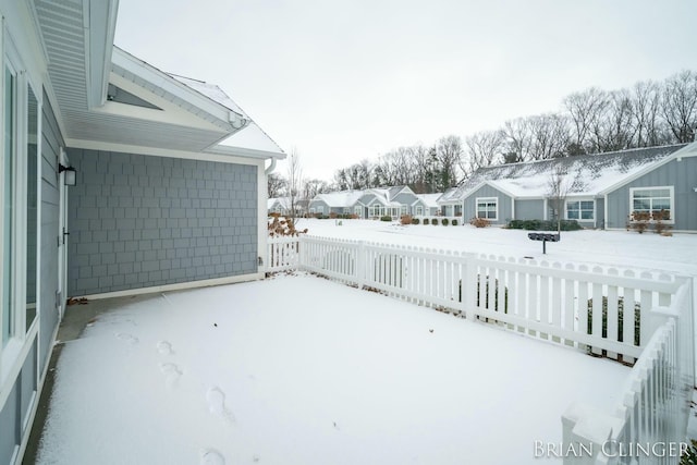 view of snowy yard