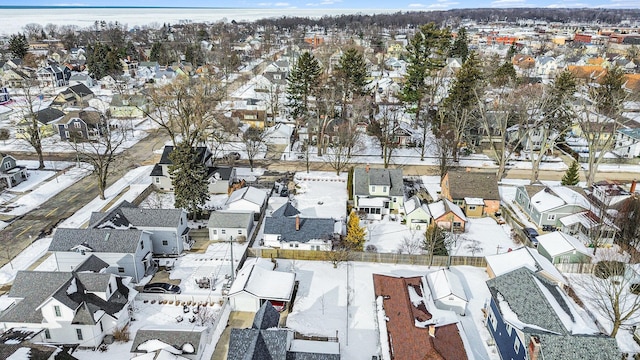 view of snowy aerial view