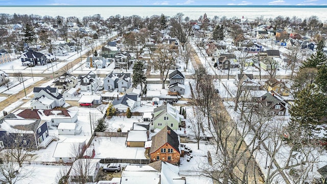 view of snowy aerial view