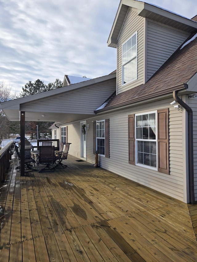 view of wooden deck