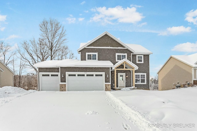 view of front of home featuring a garage