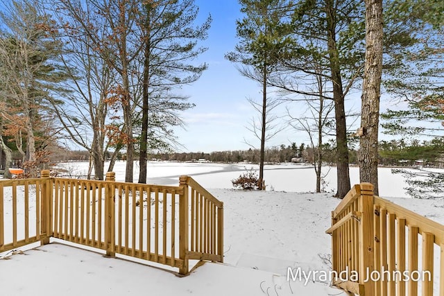 view of snowy yard