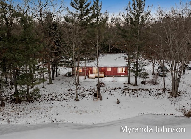 view of snowy yard