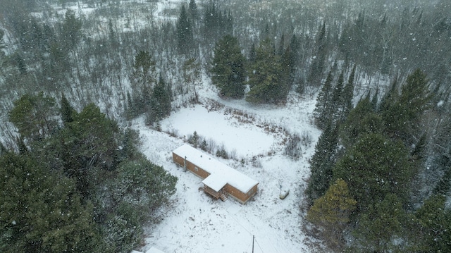 view of snowy aerial view