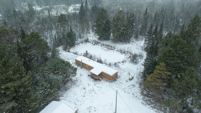 view of snowy aerial view