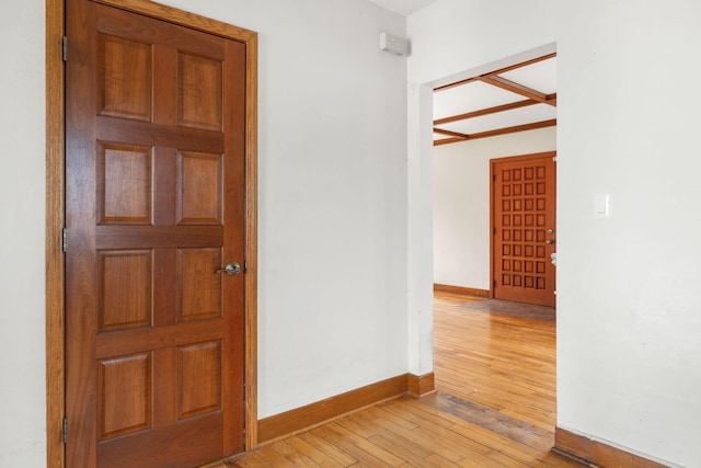 empty room featuring light wood-type flooring