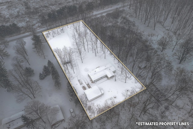 view of snowy aerial view