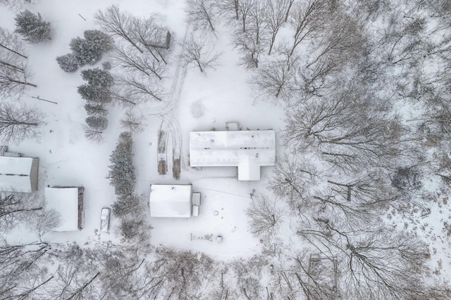 view of snowy aerial view