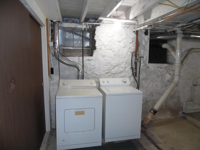 washroom featuring separate washer and dryer