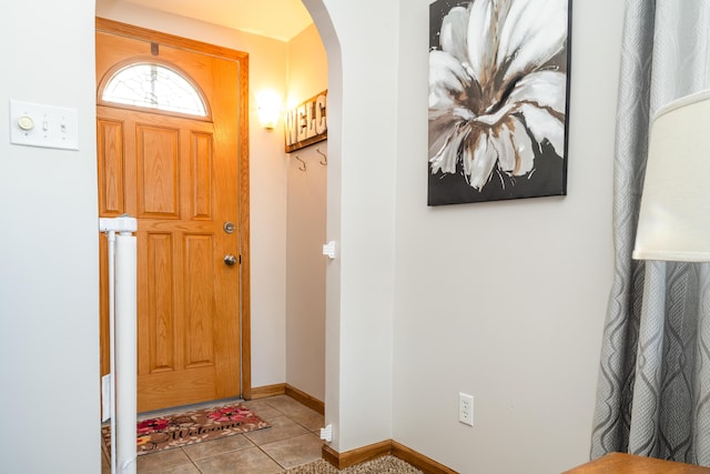 view of tiled foyer