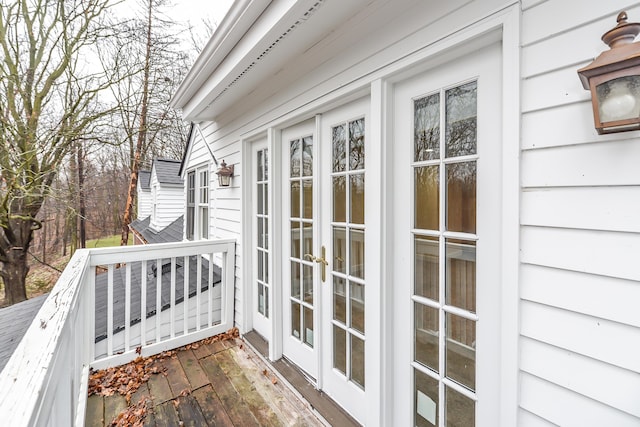 exterior space with french doors