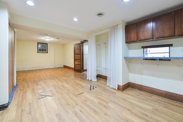 interior space featuring light hardwood / wood-style floors