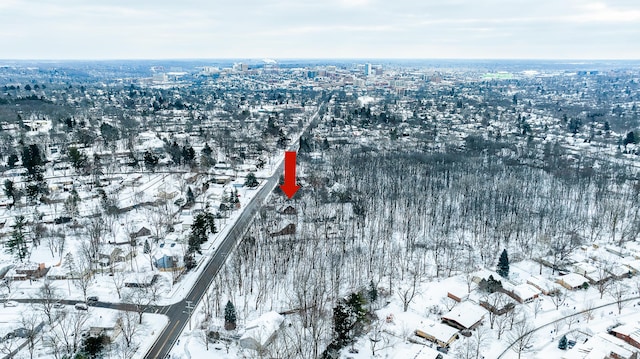 view of snowy aerial view