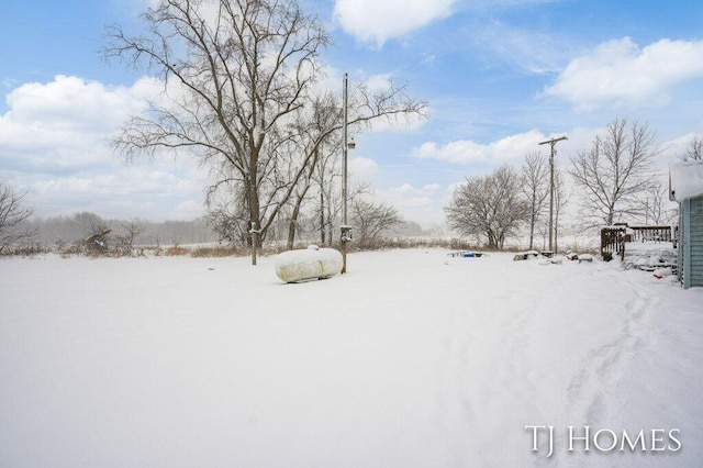 view of snowy yard