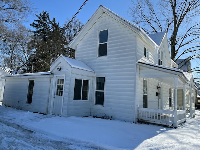 view of front of home featuring covered porch