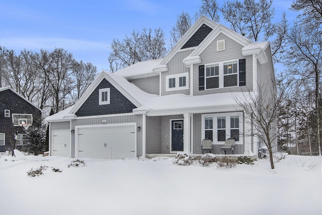 view of front facade with a garage