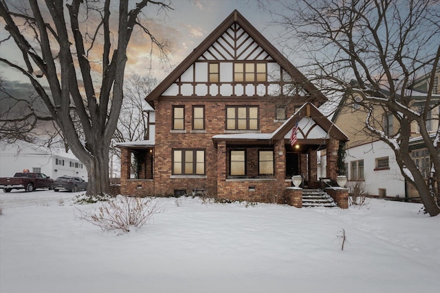 view of tudor home