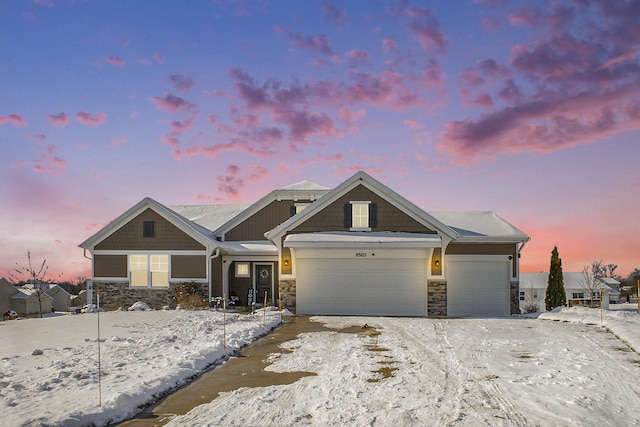 view of front of house featuring a garage